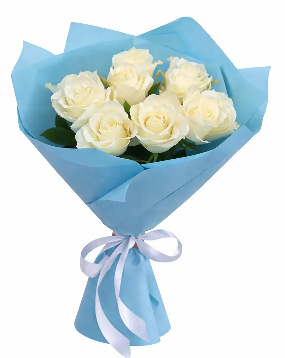 Букет из 7 белых роз